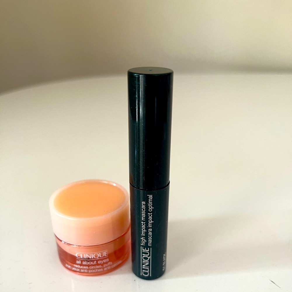 🍀 FREE with purchase. Clinique All About Eyes and Black Mascara. NEW sample sz